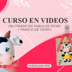 Decoración Vaquitas - Tabla y frasco